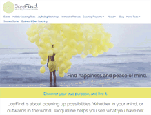 Tablet Screenshot of joyfindcoaching.com